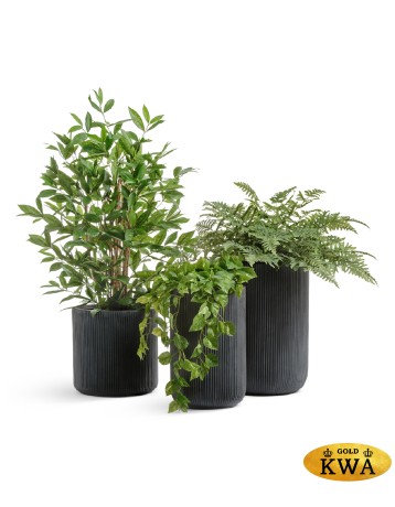 Кашпо Treez Ergo Jet Цилиндр Антрацит в-30, д-30 см