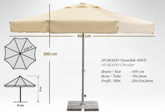 Зонт профессиональный Ø4 м