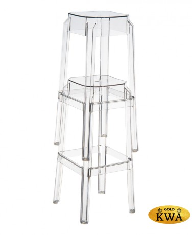 Табурет прозрачный полубарный