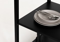 Cтол разделочный Lounge B-13, 40 см, черный/серый каспий