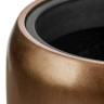 Кашпо TREEZ Effectory Metal Тёмное матовое золото д-32 см, в-51 см