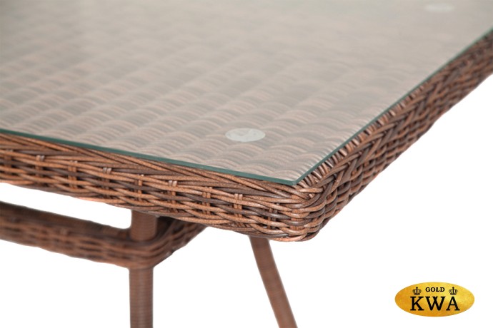 "Латте" плетеный стол из искусственного ротанга 140х80см, цвет коричневый