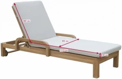 Шезлонг деревянный с матрасом
