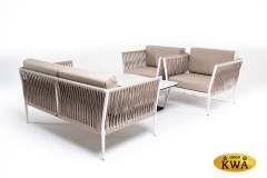 "Касабланка" лаунж-зона плетеная из роупа 4-местная, цвет бежевый