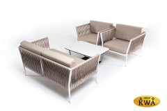 "Касабланка" лаунж-зона плетеная из роупа 4-местная, цвет бежевый