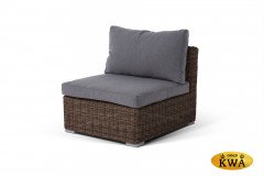 "Лунго" модуль диванный прямой с подушками, цвет коричневый