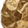 Кашпо-ваза TREEZ Effectory Metal Плоская сфера Design Crumple Сусальное золото д-58,ш-28,в-52 см 1/1