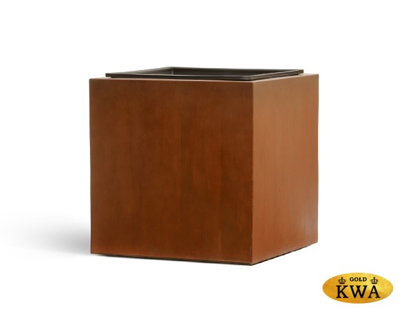 Кашпо TREEZ Effectory Corten Steel Куб 30х30х30 см