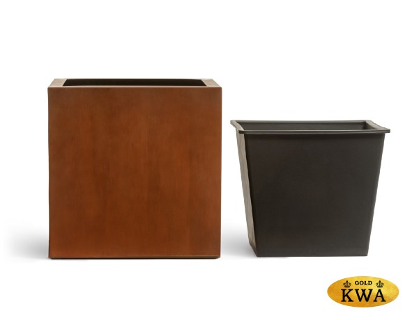 Кашпо TREEZ Effectory Corten Steel Куб 30х30х30 см