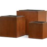 Кашпо TREEZ Effectory Corten Steel Куб 30х30х30 см