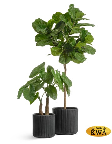 Кашпо Treez Ergo Jet Цилиндр Антрацит в-37, д-37 см