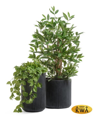 Кашпо Treez Ergo Jet Цилиндр Антрацит в-37, д-37 см