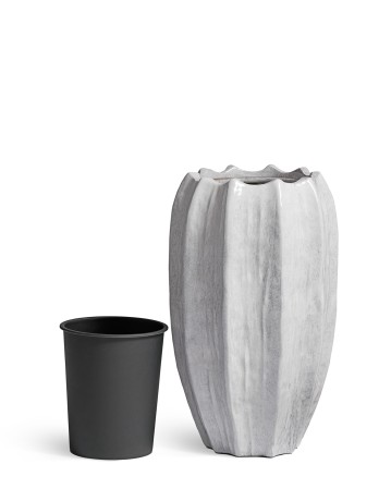 Кашпо TREEZ Effectory Cerama кашпо-ваза жемчужный лак в-100 см 1/1