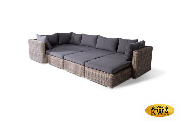 "Лунго" модуль диванный прямой с подушками, цвет соломенный