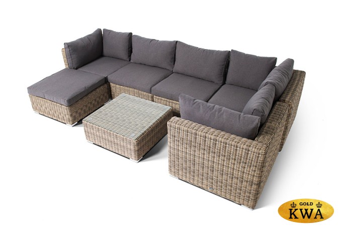 "Лунго" модуль диванный прямой с подушками, цвет соломенный