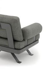 Lund Лаунж-диван антрацит/антрацит, алюминий