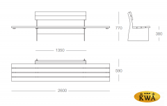 Скамейка Крона 2,3 м