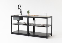 Уличная кухня Lounge C-101S, 1.8 м, черный/серый каспий