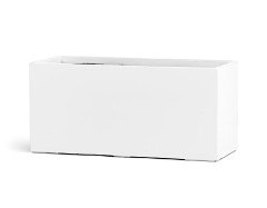 Кашпо TREEZ Effectory Gloss Низкий прямоугольник Белый глянцевый лак д-100, ш-45, в-45 см