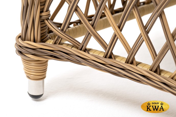 "Катания" обеденная группа плетеная на 6 персон, цвет соломенный