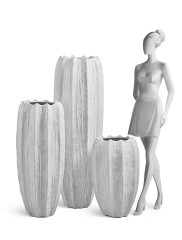 Кашпо TREEZ Effectory Aura Высокая Кашпо-ваза Жемчужный лак д-45 см, в-135 см 1/1