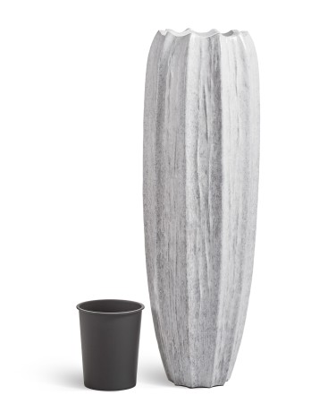 Кашпо TREEZ Effectory Aura Высокая Кашпо-ваза Жемчужный лак д-45 см, в-135 см 1/1