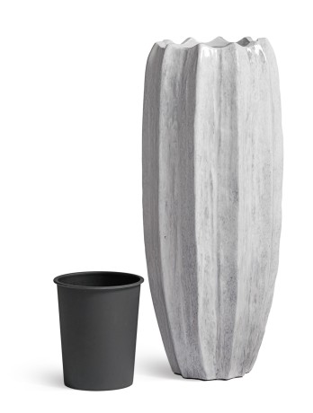 Кашпо TREEZ Effectory Aura Высокая Кашпо-ваза Жемчужный лак д-45 см, в-135 см 1/1