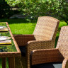 Плетеное кресло MYKONOS обеденное "тик"
