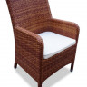 Плетеное кресло MYKONOS обеденное "тик"