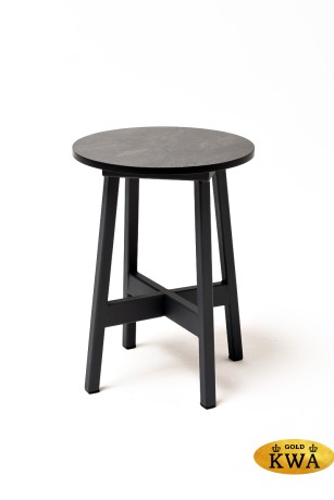 "Альберто" интерьерный стол из HPL круглый Ø30 H40, цвет "серый гранит"