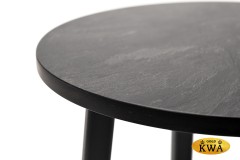 "Альберто" интерьерный стол из HPL круглый Ø30 H40, цвет "серый гранит"