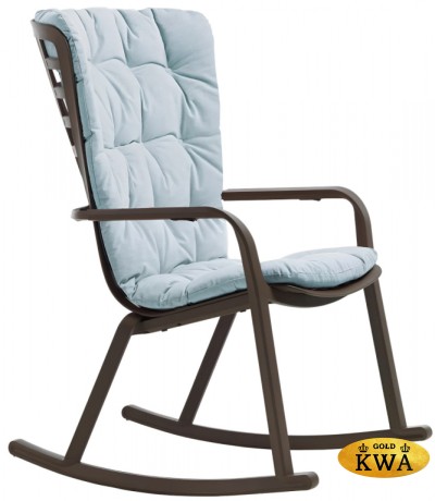 Кресло-качалка пластиковое с подушкой