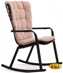 Кресло-качалка пластиковое с подушкой