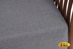 &quot;Багамы&quot; кресло плетеное из роупа, каркас алюминий коричневый (RAL8016) муар, роуп BZ23-ED31, ткань темно-серая 027