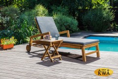 Комплект из шезлонга PAOLO из акации(teaklook) и столика LUCIO из акации(teaklook)