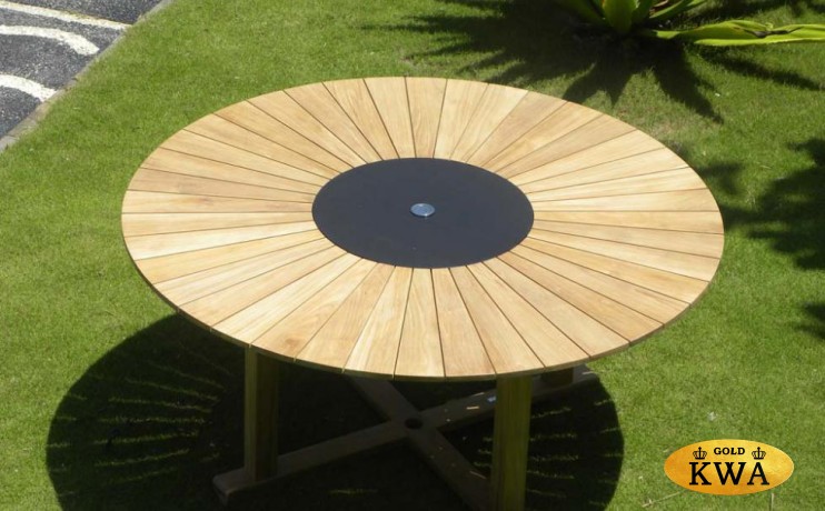 Circus-Ontario 160 Комплект обеденной мебели бежевый/натуральный, тик/искусственный ротанг