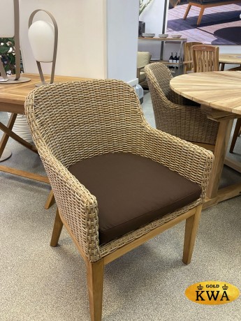 Circus-Ontario 160 Комплект обеденной мебели бежевый/натуральный, тик/искусственный ротанг