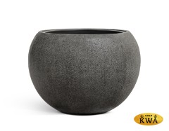 Кашпо TREEZ Effectory Stone большая полусфера Тёмно-серый камень д-60 см, в-43 см