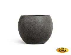 Кашпо TREEZ Effectory Stone большая полусфера Тёмно-серый камень д-60 см, в-43 см