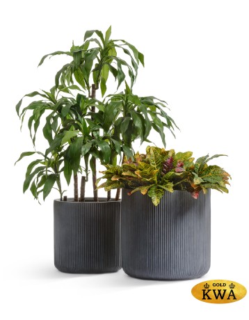 Кашпо Treez Ergo Jet Цилиндр Дымчато-серый бетон в-30, д-30 см