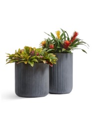 Кашпо Treez Ergo Jet Цилиндр Дымчато-серый бетон в-30, д-30 см
