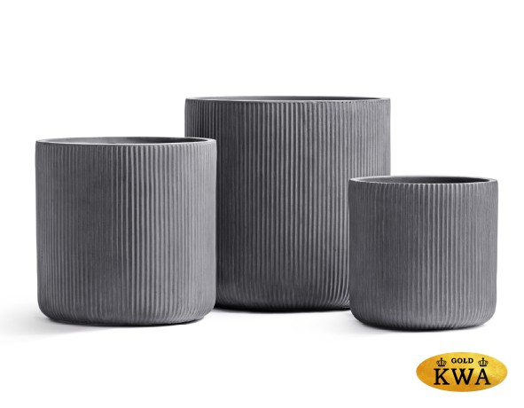 Кашпо Treez Ergo Jet Цилиндр Дымчато-серый бетон в-30, д-30 см