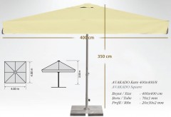 Зонт профессиональный 4х4 м