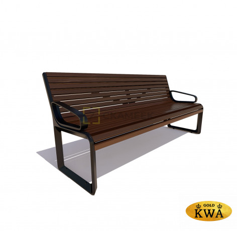 Скамейка «Милан» с подлокотниками (1,2 м ангарская сосна)