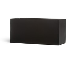 Кашпо TREEZ Effectory Black Stone Низкий узкий прямоугольник Антрацит в-45, ш-45, дл-100 см