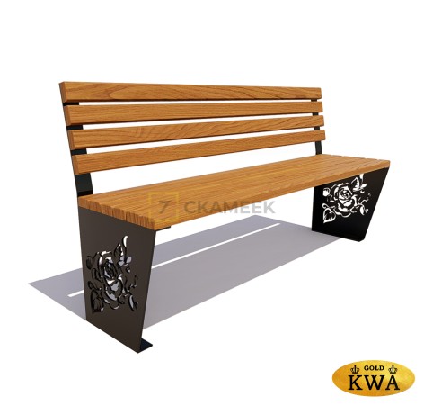 Скамейка «Роза» (0,6 лиственница,30х60)