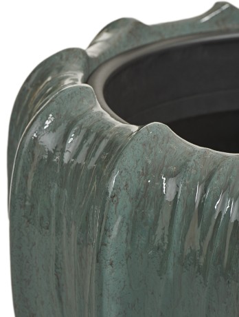 Кашпо TREEZ Effectory Aura Чаша Изумрудный лак д-38, в-34 см