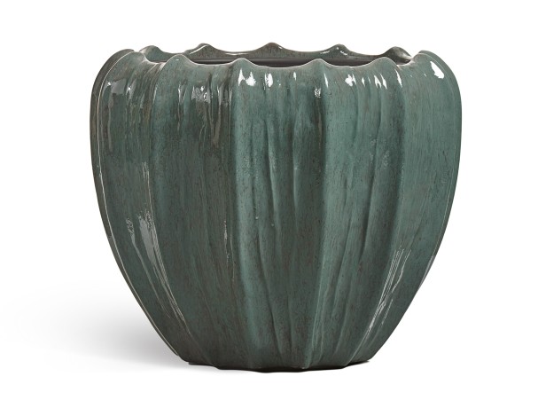 Кашпо TREEZ Effectory Aura Чаша Изумрудный лак д-38, в-34 см