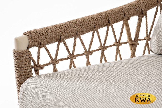 "Венеция" лаунж-зона из искусственного ротанга, цвет соломенный
