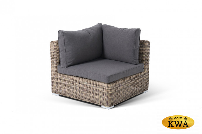 "Лунго" модуль диванный угловой с подушками, цвет соломенный